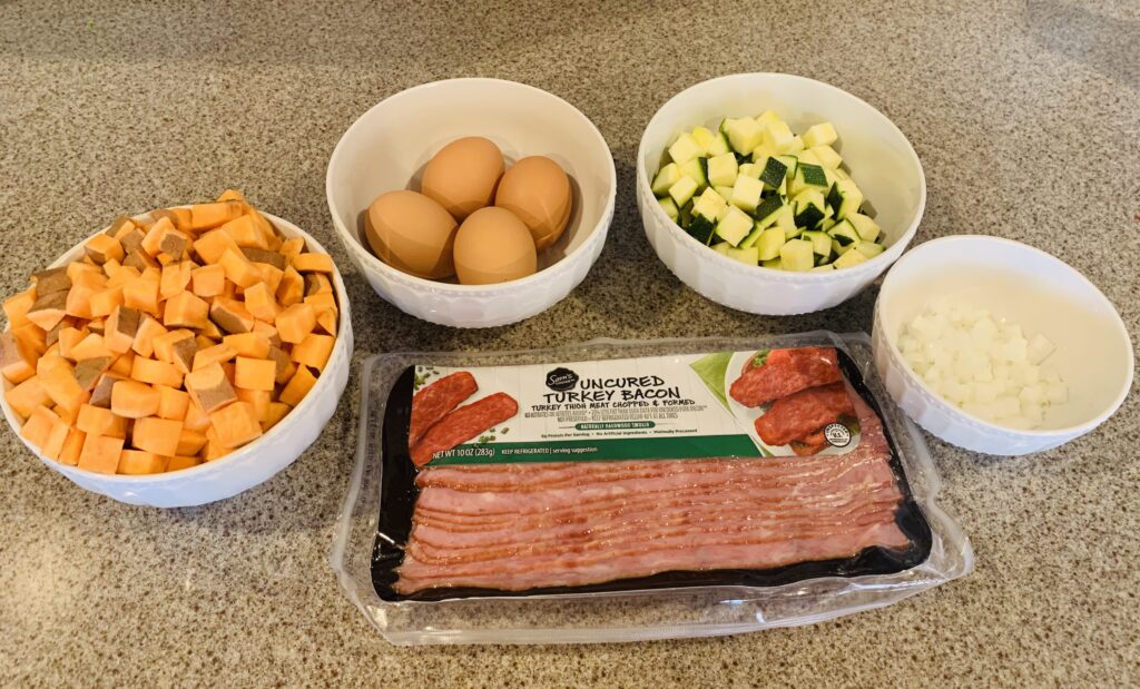 Sweet potato hash ingredients