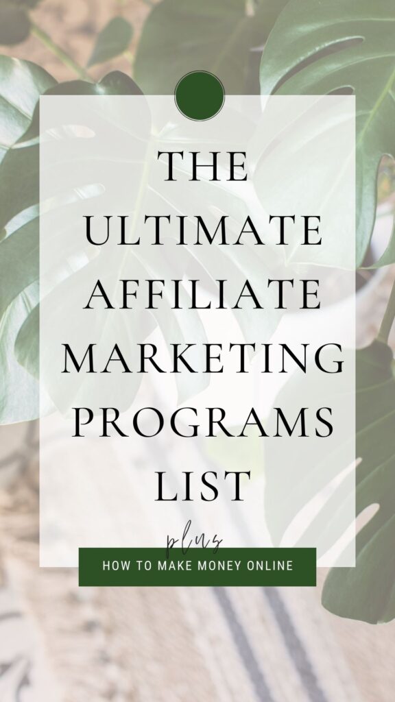 Affiliate Marketing Programs 