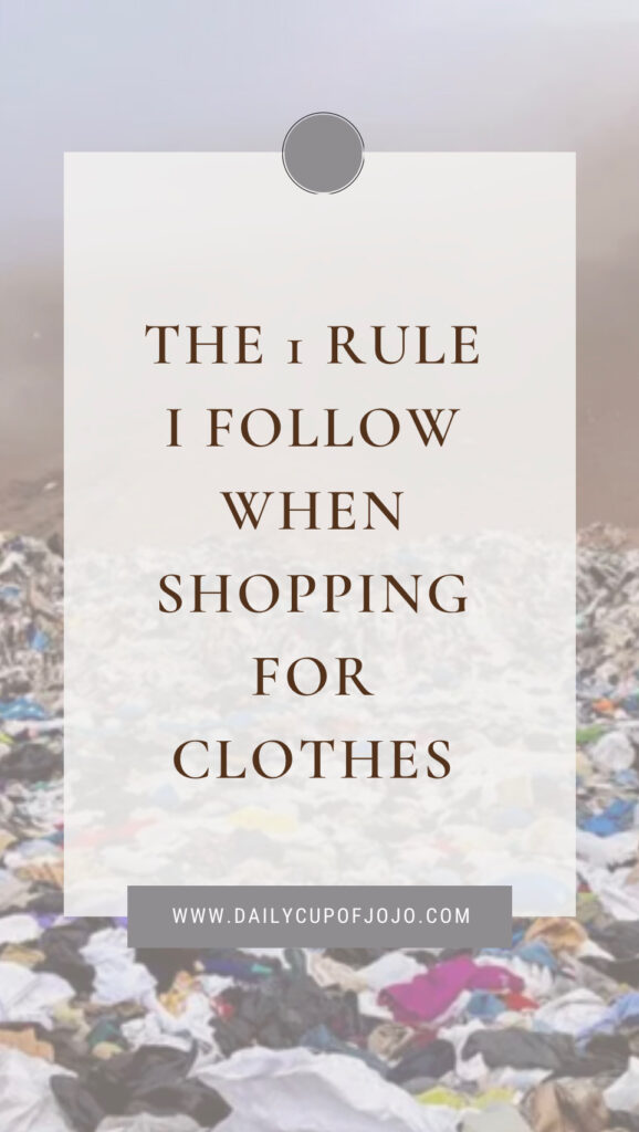 The 1 Rule I follow When Shopping For Clothes